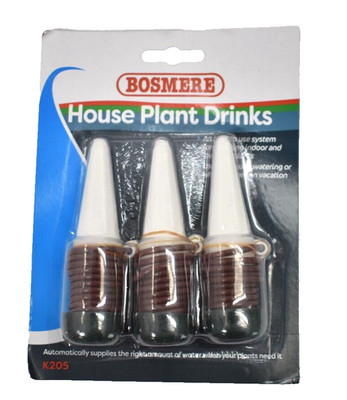 Bosmere House Plant Drinks K205 Plant Watering System 3 Piece Set Dispenser