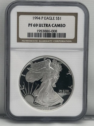 1994-P $1 American Silver Eagle 1 oz Proof Coin NGC PF69 ULTRA CAMEO