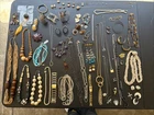 Gorgeous LOT of 50+ Vintage COSTUME JEWELRY BROOCHES NECKLACES BRACELETS ECT.  A