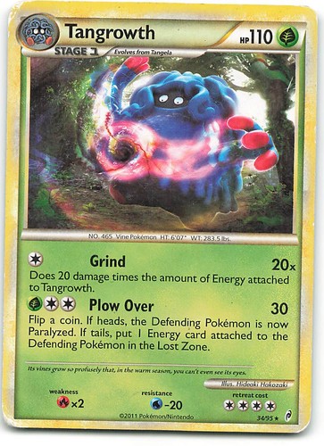 Tangrowth 34/95 Rare Call of Legends Pokemon Moderately Played