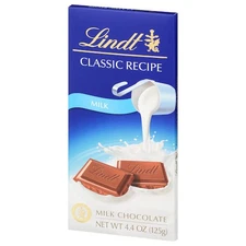 Lindor Classic Recipe Milk Chocolate Bar - 72 Per Case, 4.4 Ounces