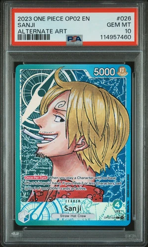 2023 One Piece OP02-Paramount War Sanji #026 Alt Art PSA 10 GEM MINT