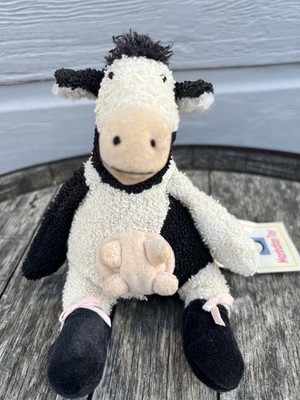 Vintage Manhattan Toy Tip Toes Clara Cow 7  Beanie Plush Toy Decor 2001
