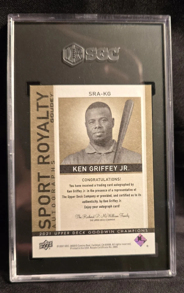 2021 Upper Deck Goodwin Champions - Ken Griffey Jr Sports Royalty AUTO Mint 9 🔥 - Image 2 of 2