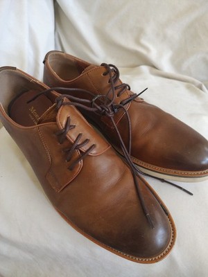 MORETTI PLYMOUTH GOLD LABEL BROWN LEATHER OXFORD SHOES, SIZE 10D