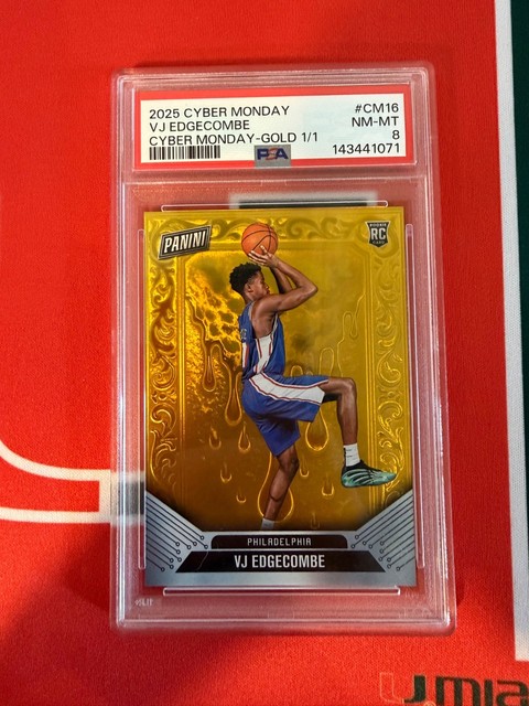 2025 Panini Cyber Monday - VJ Edgecombe Gold 1/1 PSA 8 #CM16