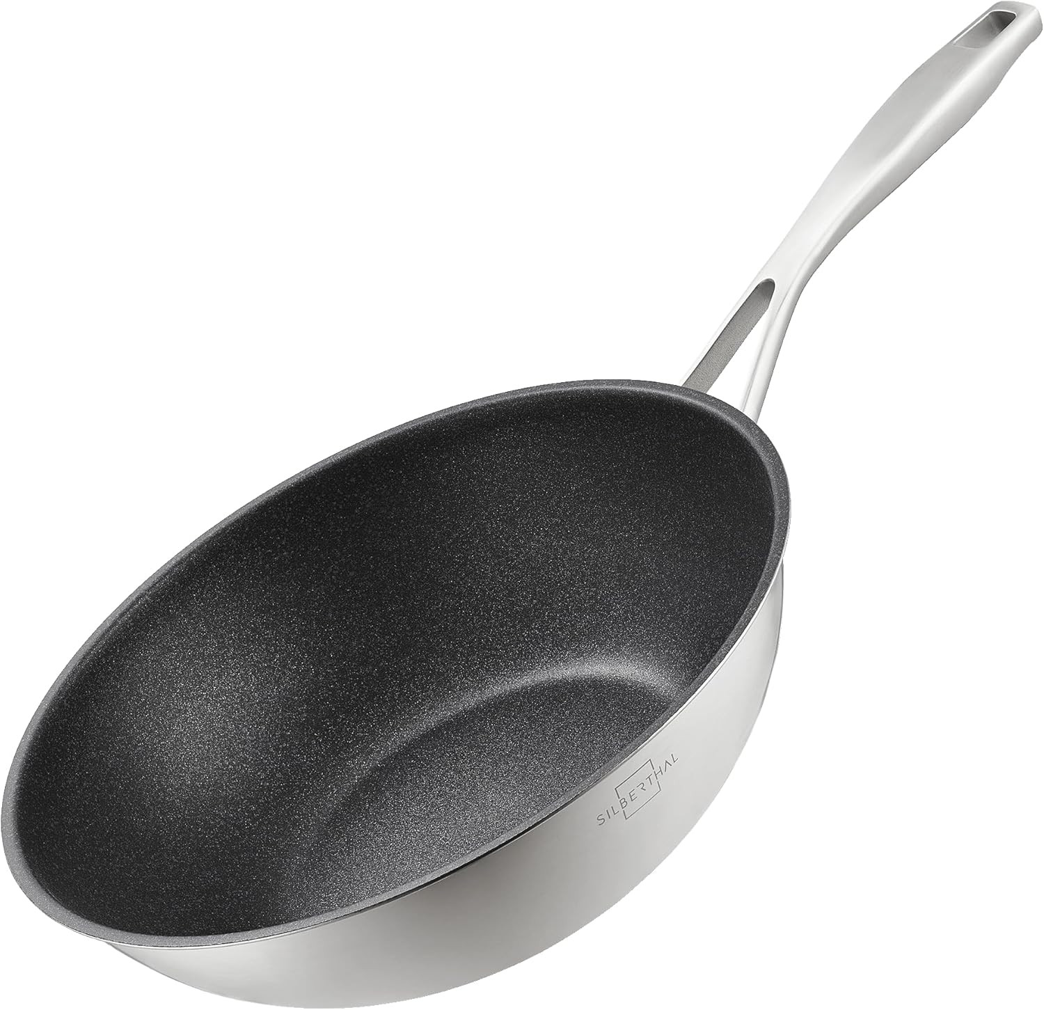 Wok Acciaio Inox 28cm Saltapasta Induzione - Rivestimento Sicuro No PFOA