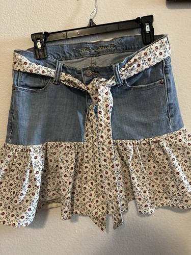 Repurposed Denim Into Skirt