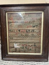 Antique Cross Stitch Sampler Victorian Era Charlotte Todd aged 15. 