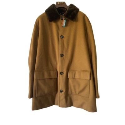 $15K Loro Piana XXL Carnaby Coat Cashmere & Castorino fur Storm System  NWT!