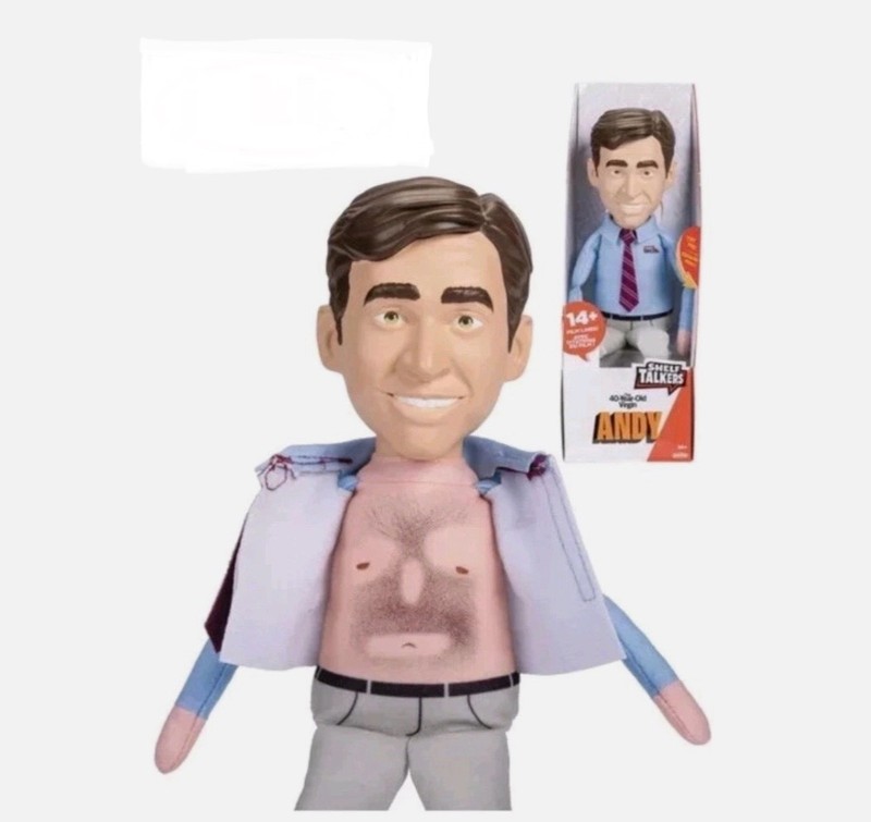 Steve Carrell Shelf Talkers: The 40-Year-Old Virgin Andy Doll 14 Movie Lines NEW