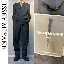 USED ULTRA RARE BRUSH TAG ISSEY MIYAKE DOUBLE SET BLACK GOOD