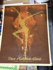 Dave Matthews Band ACL Festival Poster - Austin Firedancer RARE Gold Variant