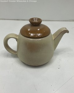 Vintage Frankoma Beige Ceramic Teapot