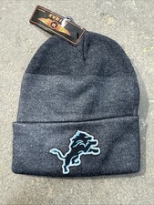 Unisex Fan Favorite Dark Grey Detroit Lions Beanie BNWT One Size Fits Most