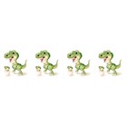  4 stücke dinosaurier kleidung druck diy kleidung aufkleber gedruckt zubehör