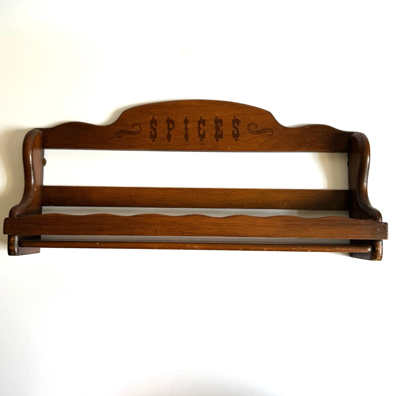 Vtg Wood Spice Rack Wall Shelf 70s Colonial Kitchen Cottagecore Country Decor
Opens in a new window 