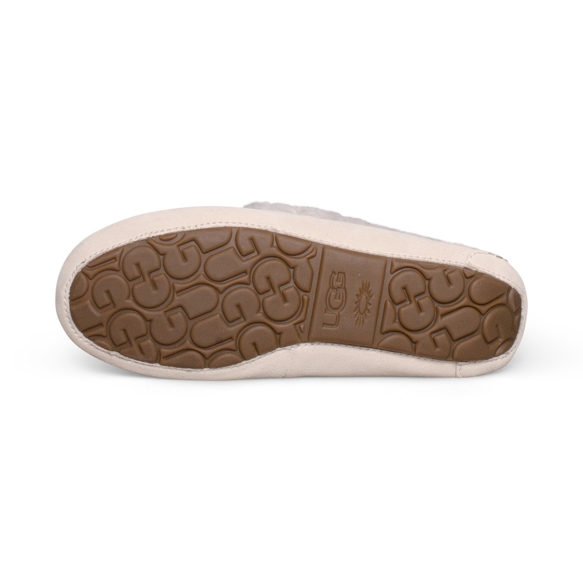 UGG ANSLEY UGG BRAID NATURAL SUEDE MOCCASINS WOMEN'S