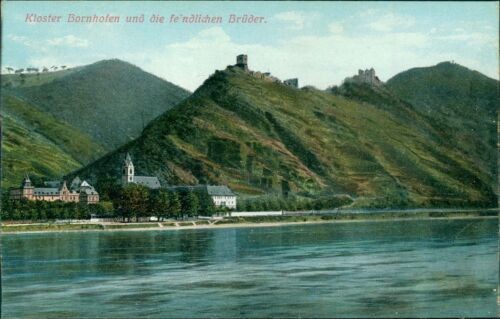 Postcard Bornhofen Monastery and the Enemy Brothers around 1910 (9781)
