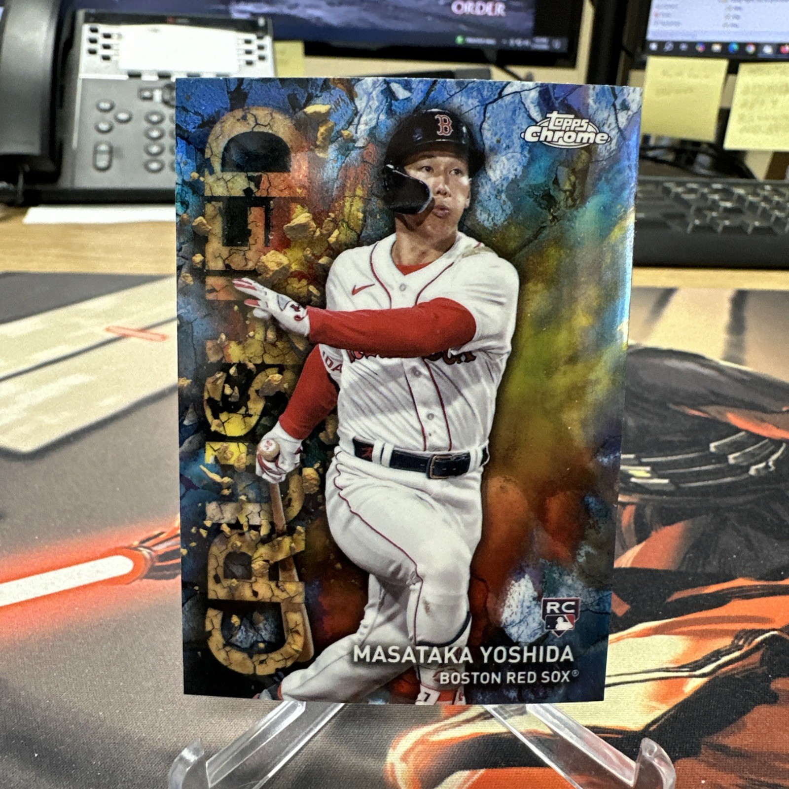 2023 Topps Chrome Update Series - Crushed Masataka Yoshida #C-21 (RC)