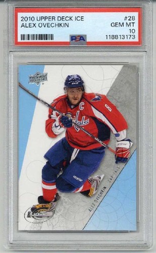2010 UPPER DECK ICE #28 ALEXANDER OVECHKIN CARD CAPITALS PSA 10 LOW POP RARE - Bild 1 von 2