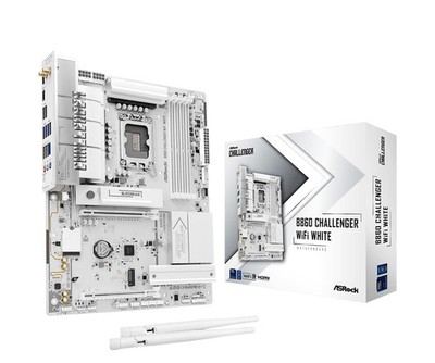 ASRock B860 Challenger WiFi White LGA1851 ATX Motherboard, Supports Intel...