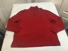 NWT 125.00 Polo Ralph Lauren Mens Ribbed 1/4 Zip Sweater Red Size XXL