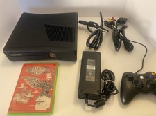 Microsoft Xbox 360 S Slim Black 4GB Console Controller Cords -TESTED-