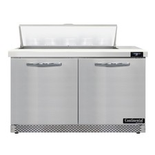 Continental Refrigerator SW48N10-FB 48" Sandwich / Salad Prep Table w/ 2 Door...