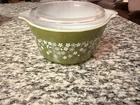 Pyrex “Crazy Daisy” 1 QT #473 Spring Blossom Glass Dish W/ Lid