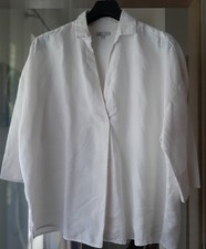 Leinen Damen Tunika Bluse, Größe 42, Weiß