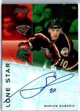 2001-02 Stadium Club Lone Star Signatures Marian Gaborik Auto #LS3