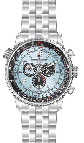 NEW CHASE DURER CDW-0067 SWISS QUARTZ CHRONOGRAPH STEEL SAPPHIRE WATCH 49.5MM