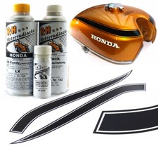 Honda CB 750 Four K0 K1 Candy Gold vernice personalizzata decorazione serbatoio strisce decorative paint
