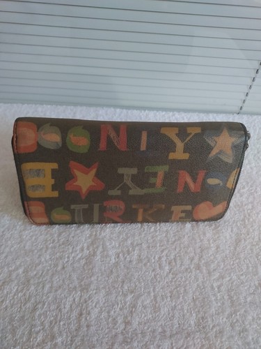 DOONEY & BOURKE 🩵RETRO ❤️DOODLE🧡 LARGE 💛ZIP AROUND CLUTCH - Picture 15 of 17