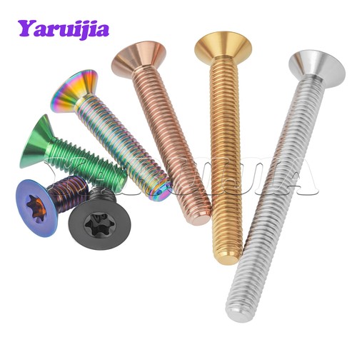 Titanium Bolt M4/M5x8 10 12 15 20 25 30 35 40mm Countersunk Torx Head Ti Screws - Picture 5 of 13
