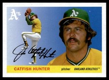 2020 Topps Archives 1955 Mini SP Variation Catfish Hunter Oakland Athletics