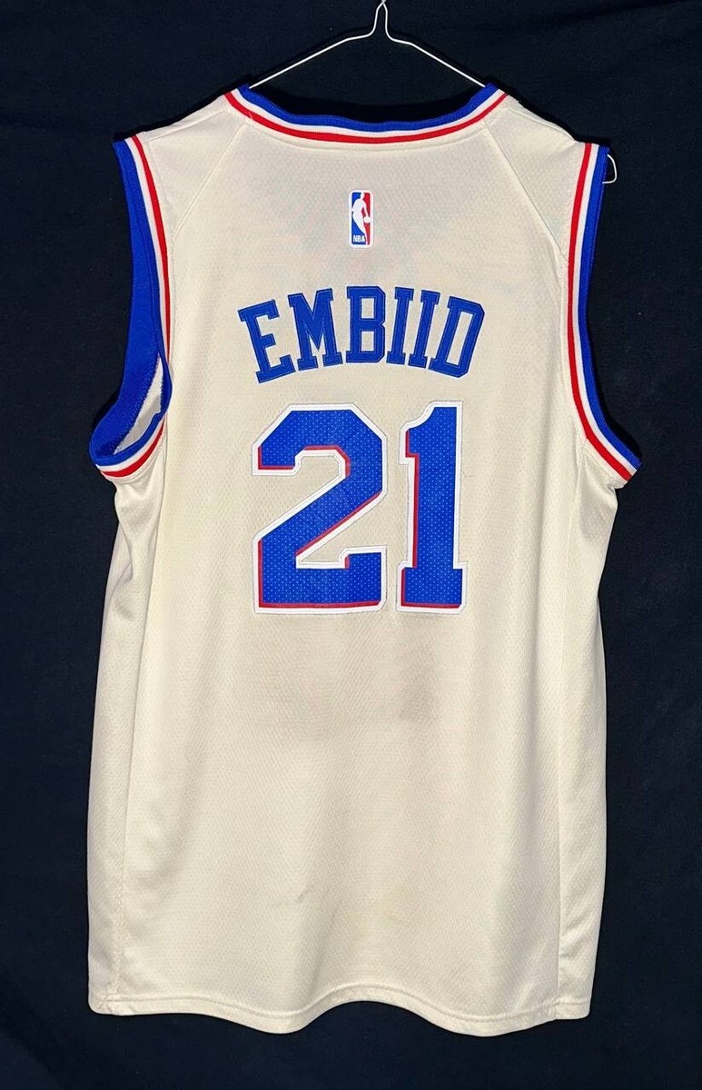 NBA Nike Joel Embiid 21 Philadelphia 76ers Jersey Mens Swingman