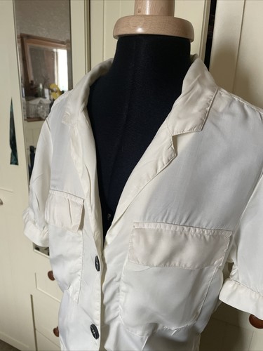 MISS SELFRIDGE Ladies Cream Lyocell Short Sleeve Cropped Blouse Jacket Size 12 - Picture 2 of 8