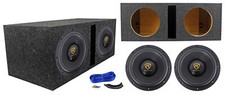  2 Rockville W10K9D4 10" 6400 Watt Car Subwoofers  Vented Sub Box Enclosure