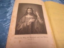 Antik Buch von 1859 , Braunschweigisches Gesangbuch + Gebetbuch , Stahlstich
