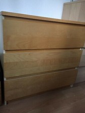 Malm Kommode Ikea Eiche furniert 3 Schubladen B 80 x H 78 x T 48 cm