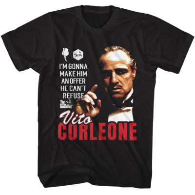 The Godfather Vito Corleone Make Him An Offer He Can't Refuse Men's T Shirt