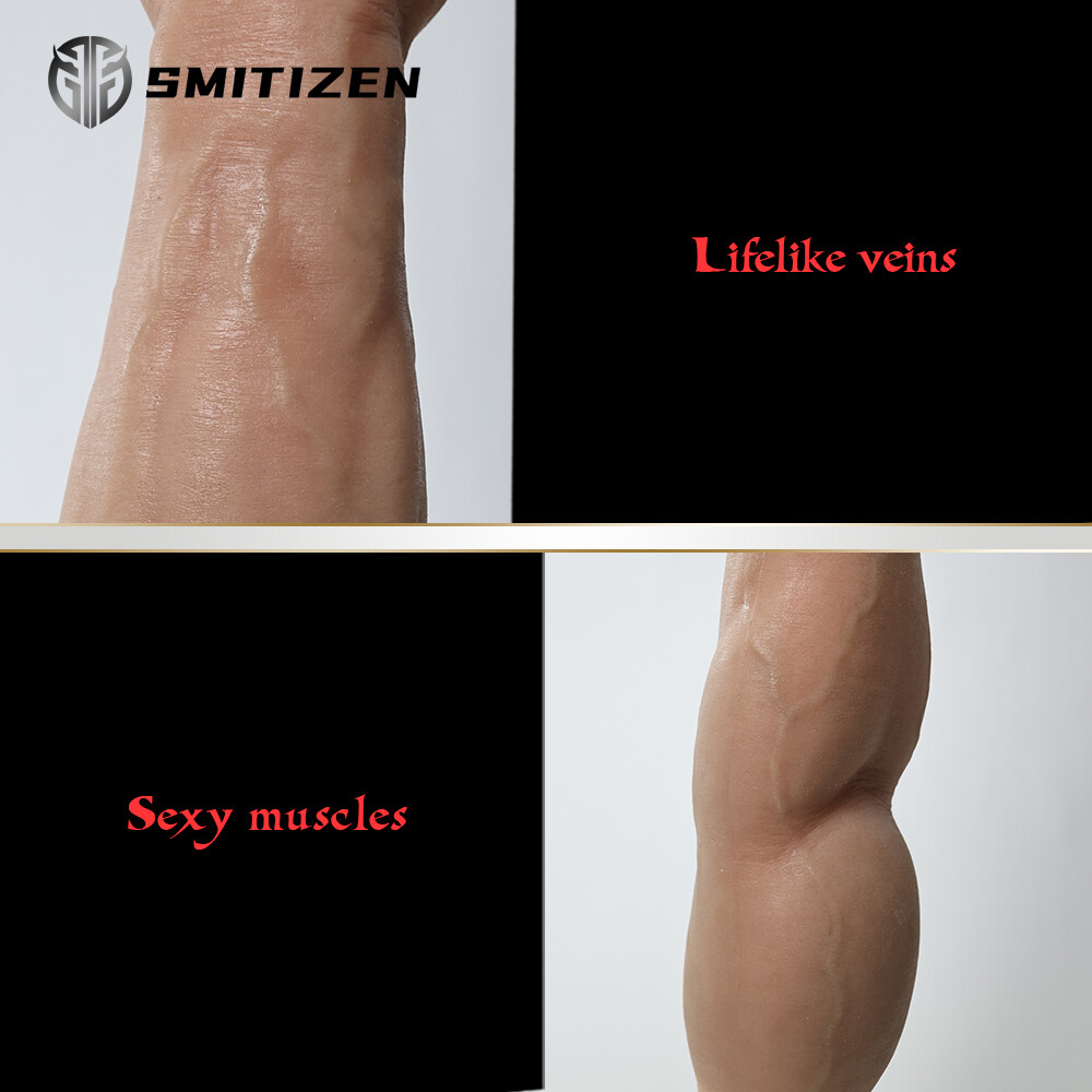 Guanti muscolari realistici in silicone: accessorio per il corpo