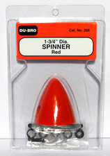 DU-BRO 1-3/4" (44.5 MM) DIAMETER RED SPINNER ( 2-BLADE )( CAT. # 268 )