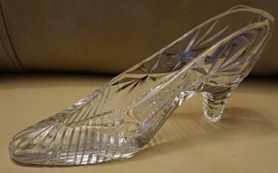 Vintage Aschenputtel Slipper aus glasklarem Glas
