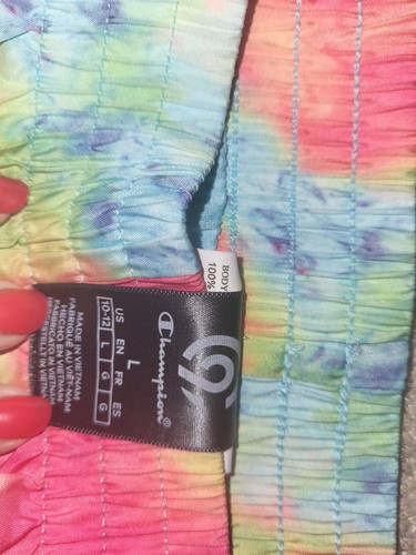 Champion Active Watercolor Running Shorts Sz L 10-12 + Old Navy Active Tank Top - Picture 4 of 5