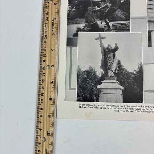 1936 The Lodge Golden State Park California and San Francisco Monuments papel - Imagen 10 de 12