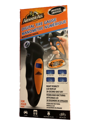 #ad Armor All Universal Digital Tire Pressure Gauge w Night Visible LCD Display NEW $15.00