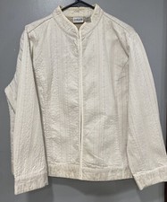 CHICO  s Cream Color Spring Jacket Chico 3 15/16 Clean- Needs 1 Hook. Classic